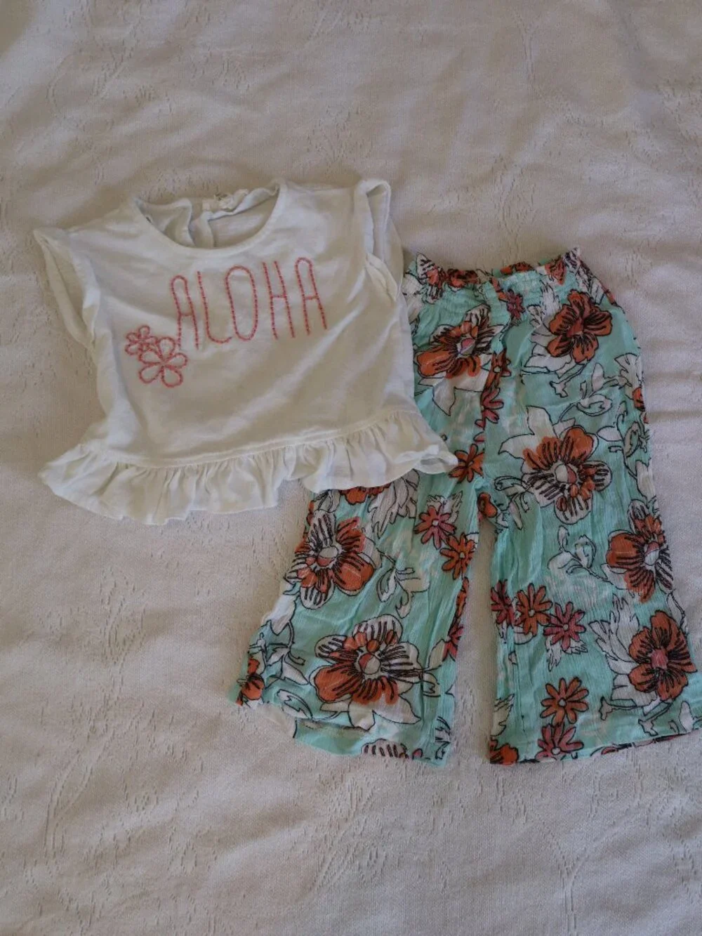Jessica Simpson Girls Toddler Aloha Tropical Boho Set 24m